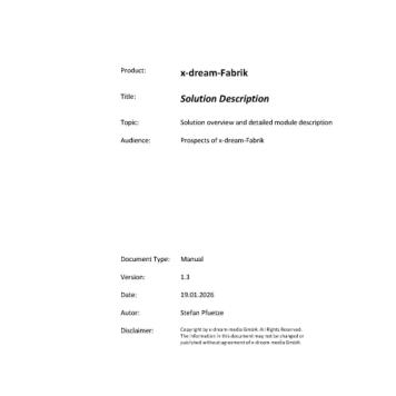 x-dream-Fabrik Solution Description Cove